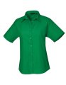 Dames blouse korte mouw Premier PR302 EMERALD